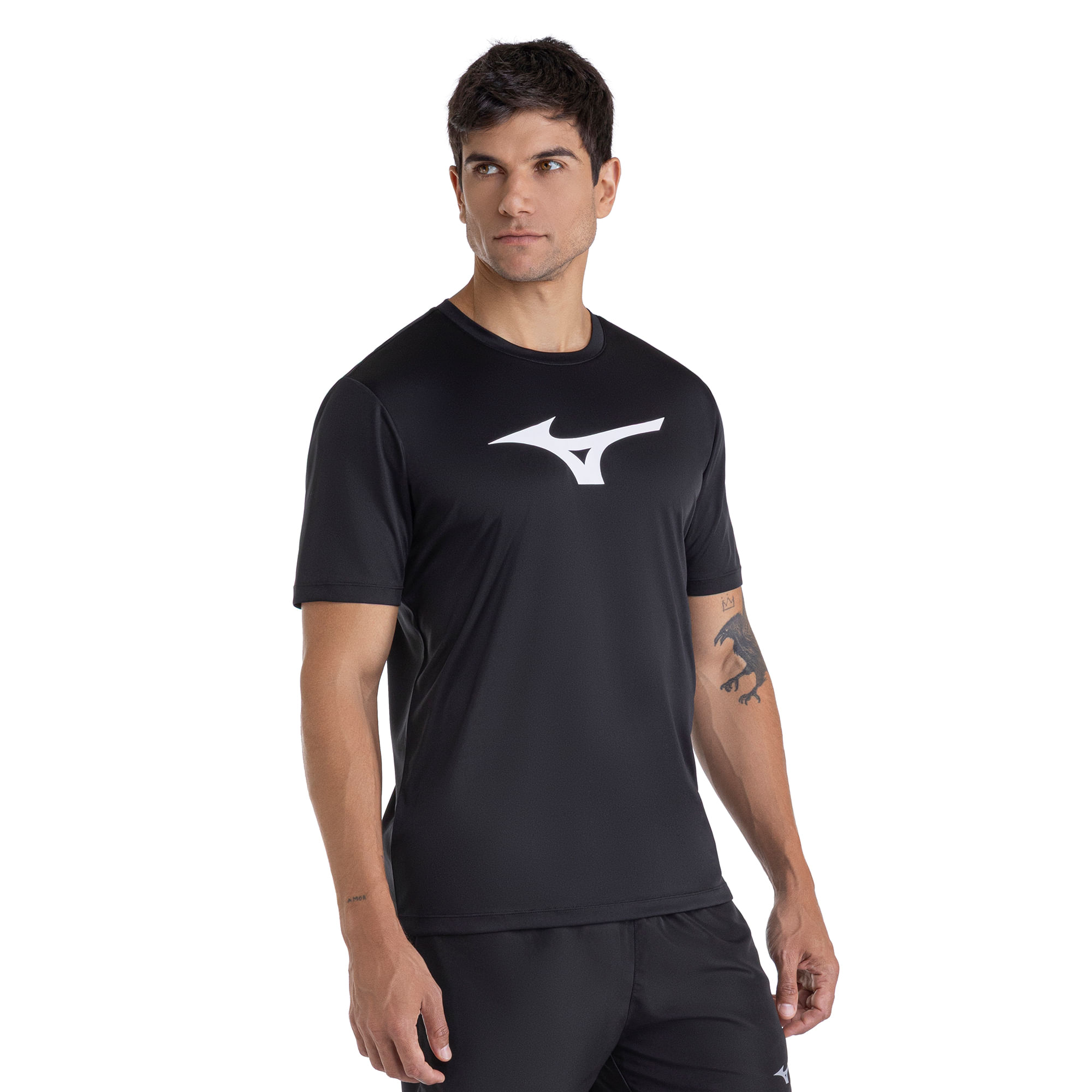 Camiseta Mizuno Run Spark Masculina -Malha Macia de Treino